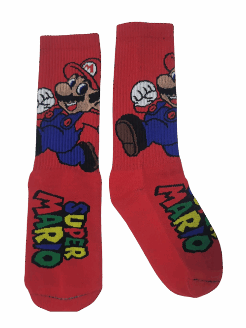 Medias Tejidas Mario Bros Rojo - Cosmic Socks