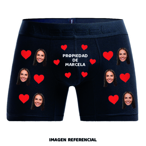 BOXER PERSONALIZADO - MI PROPIEDAD - CORAZONES