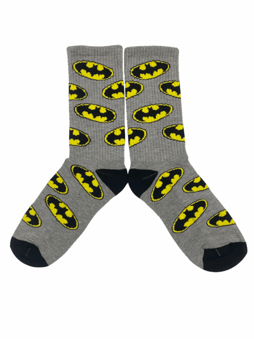 Medias Tejidas Batman fondo plomo - Cosmic Socks