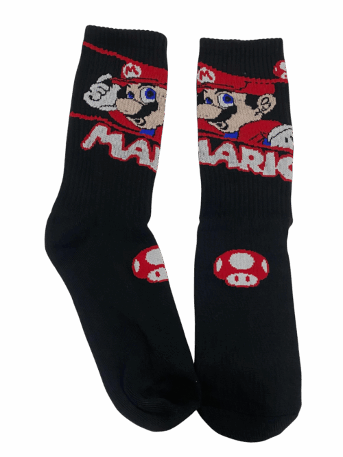 Medias Tejidas Mario Bros negro - Cosmic Socks