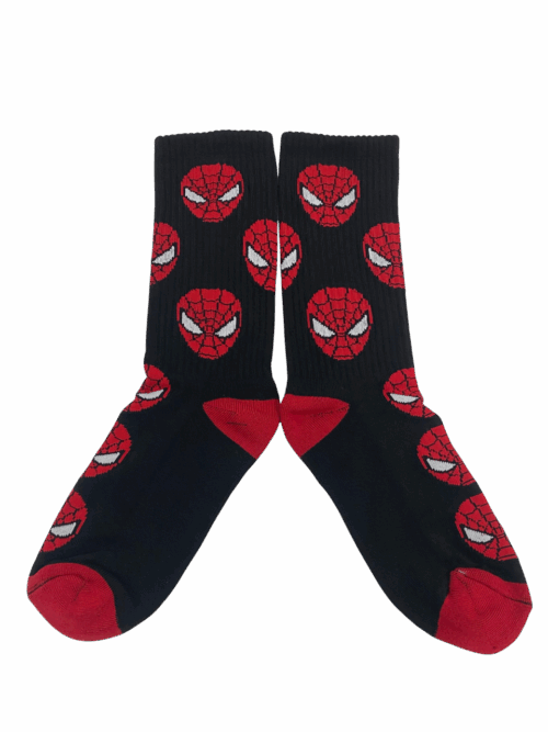 Medias Tejidas Spiderman fondo negro - Cosmic Socks