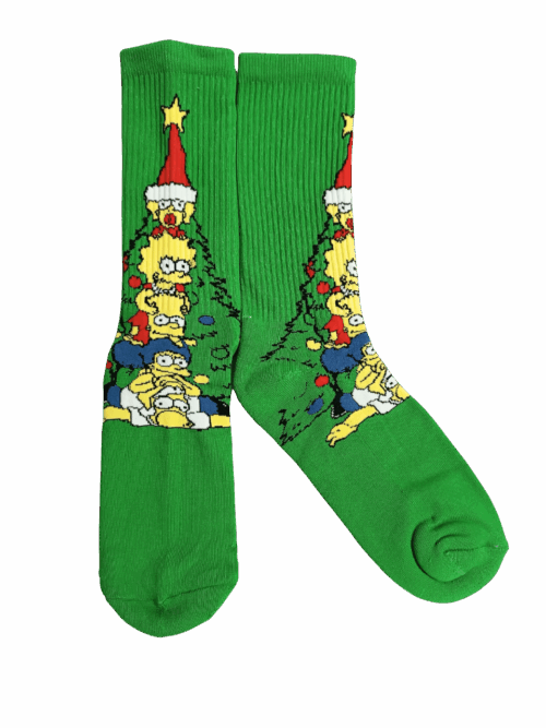 Medias Tejidas Simpson en Arbol de Navidad - Cosmic Socks