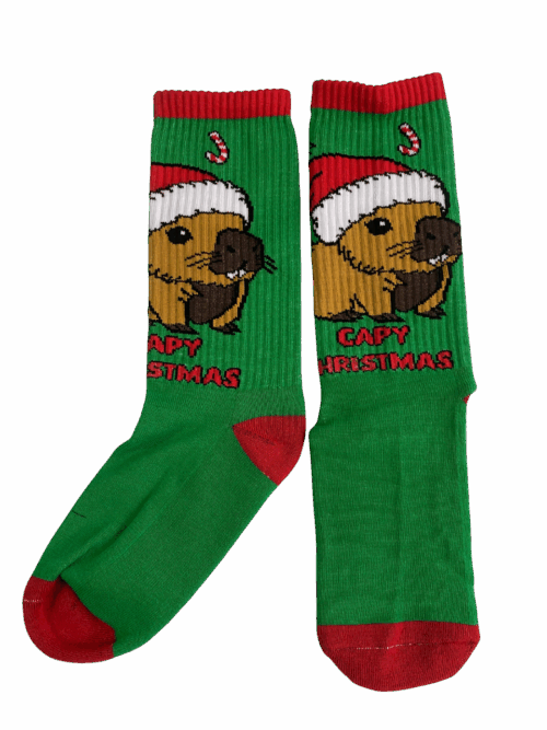 Medias Tejidas Capibara Navidad - Cosmic Socks