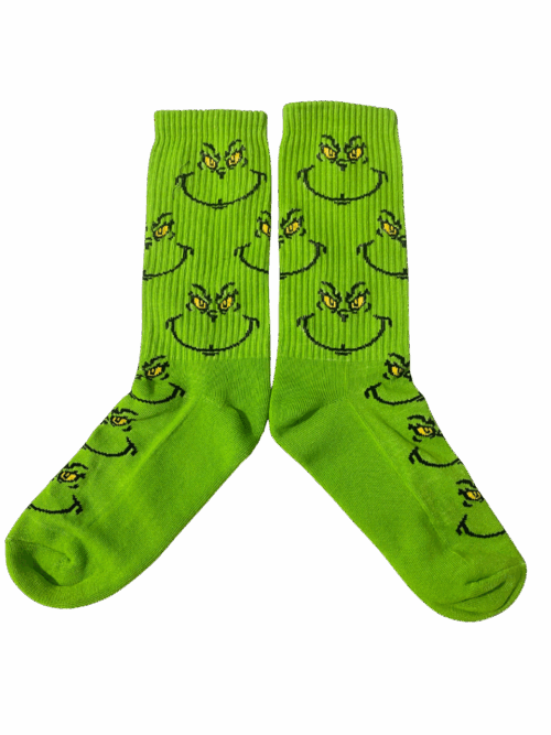 Medias Tejidas Navidad Grinch caras - Cosmic Socks