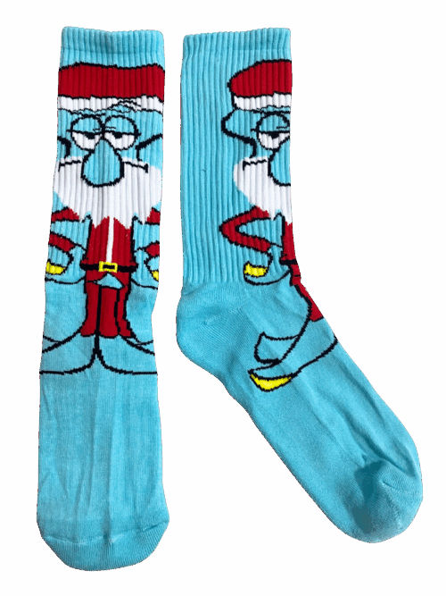 Medias Tejidas Calamardo Navidad Bob Esponja - Cosmic Socks