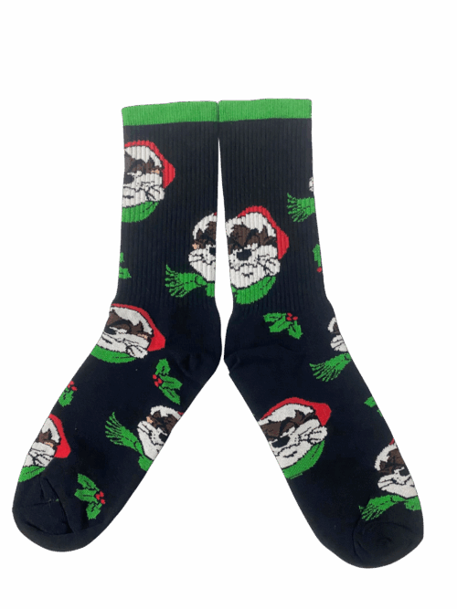 Medias Tejidas Demonio de Tazmania Navidad - Cosmic Socks