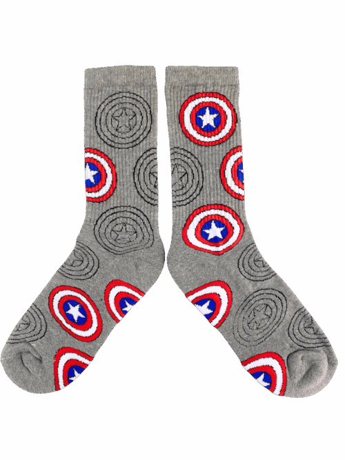 Medias Tejidas Capitan America plomo - Cosmic Socks