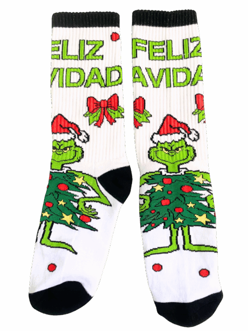 Medias Tejidas Grinch Feliz Navidad - Cosmic Socks