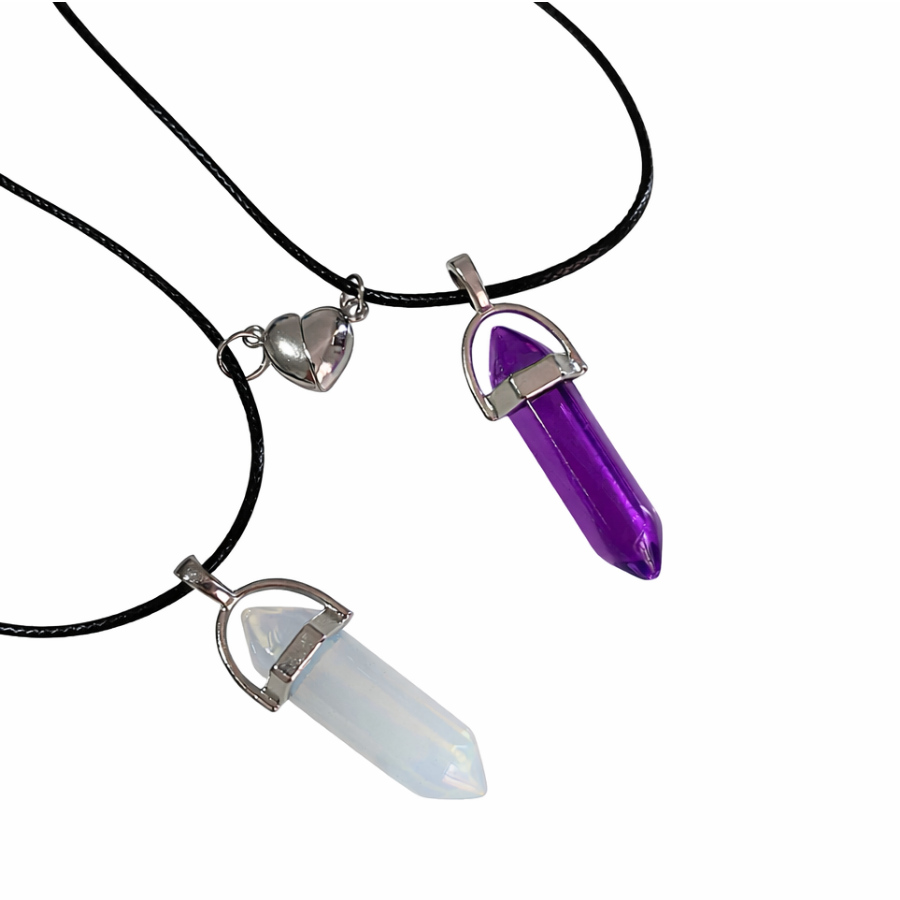 COLLAR IMANTADO DE CUARZOS PARA PAREJAS